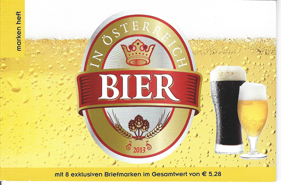 Bier in Österreich Markenheft mit 8 Marken