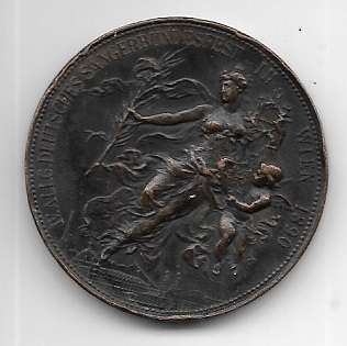 Medaille 1890 WIEN Franz Joseph I. IV Sängerbundesfest i Wien 1890