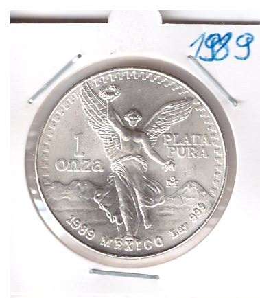 Mexiko 1989 Libertad Silbermünze 1 oz Onza Plata Pura 999
