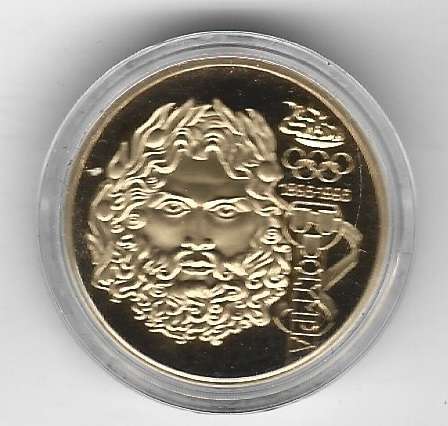 1000 Schilling 1995 - Zeus 100 Jahre Olympische Bewegung IOC