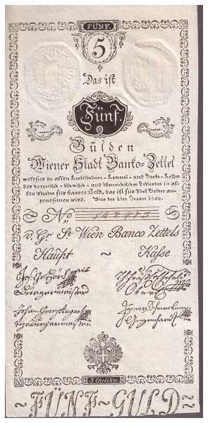 5 Gulden 1800 Franz II unc. ANK.32