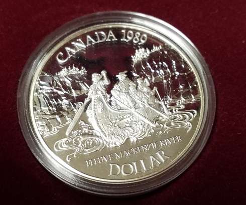 1 DOLLAR 1989 Mc Kenzie River SILBER PP CANADA KANADA
