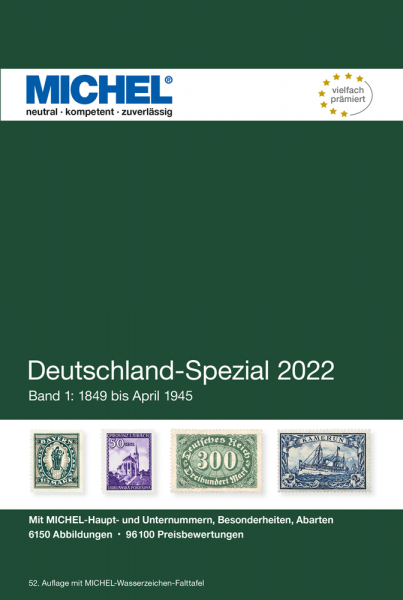MICHEL DEUTSCHLAND SPEZIAL-KATALOG 2022 - BAND 1
