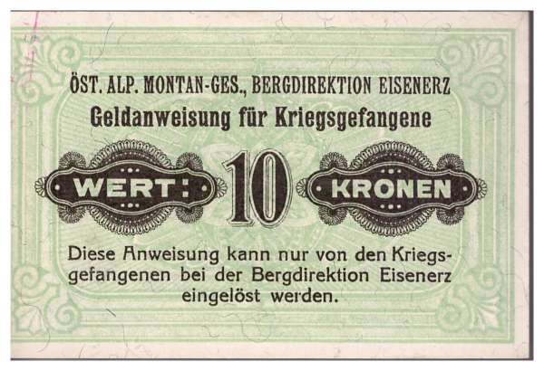 10 Heller Montan Bergdirektion Eisenerz Kriegsgefangene KGL