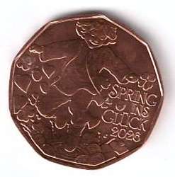 5 Euro 2026 Kupfer Neujahrsmünze Spring ins Glück