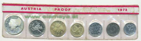 1973 Jahressatz Kursmünzensatz KMS Mintset