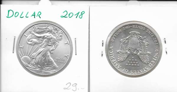 1 Dollar Silber Eagle Unze 2018