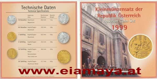 1999 Jahressatz KursmünzensatzKMS Mintset