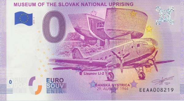 Slowakei Museum of the Slovak National Uprising Unc 0 Euro Schein 2019-3
