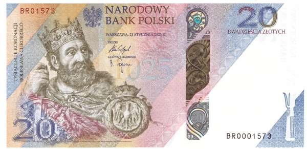 20 Zlotychj 2025 Bolesław Chrobry unc