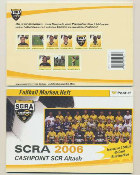 Fußball SCRA 2006 Cashpoint SCR Altach Stamps Book Marken Heft