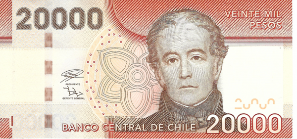 20 000 Pesos 2020 Pick 165 Chile