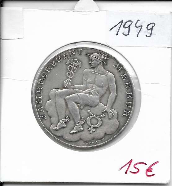 1949 Kalendermedaille Jahresregent Bronze versilbert