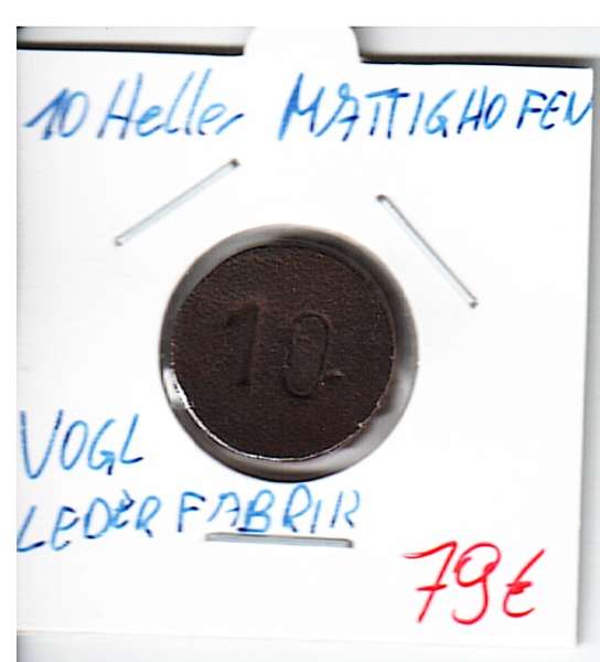 10 Heller Mattighofen Lederfabrick Vogl Ledergeld
