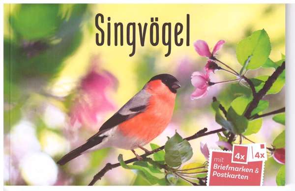 Singvögel Briefmarken & Postkarten Heft mit 4 Marken
