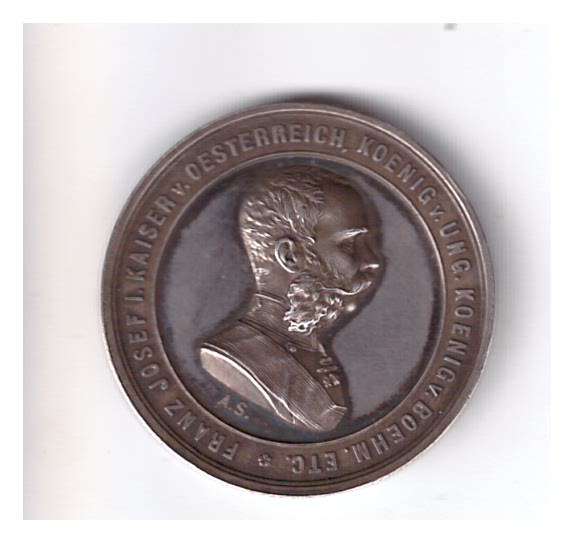 Franz Joseph I Medaille Die Rotunde Weltausstellung Wien 1873 Schärf