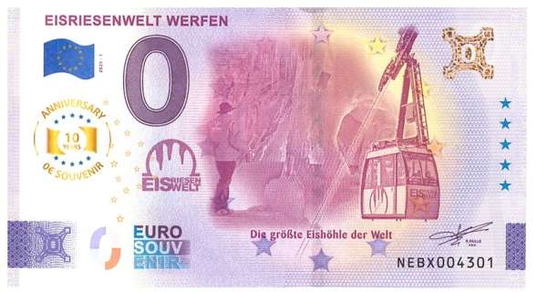 ANK.Nr. Festung Eisriesenwelt Wefen 0 Euro Schein 2025-1 Anniversary