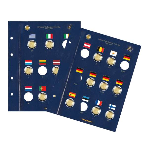 Münzblätter VISTA "30 Jahre EU-Flagge", 2er Pack