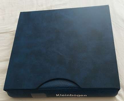 Blaues Album mit Aussenhülle Lindner KLEINBOGEN UND ZUSAMMENDRUCKBOGEN 2010-11 Österreich gebrauch