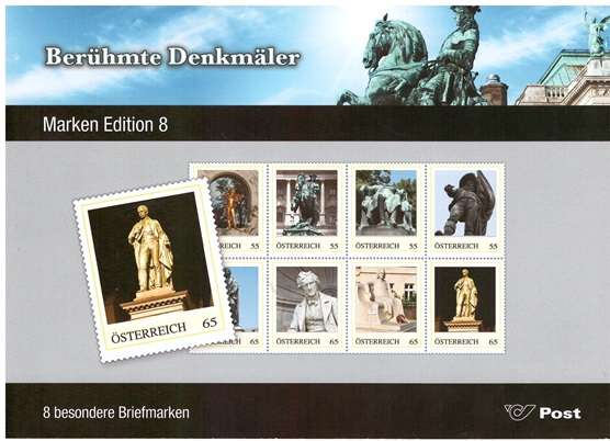 Berühmte Denkmäler 8 Briefmarken ME 8.12 08.10.2010