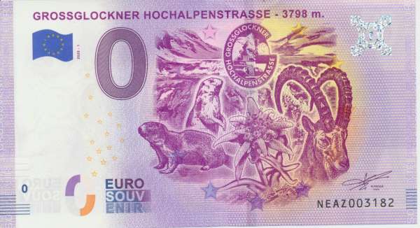 Ank.Nr.38 Grossglockner Hochalpenstrasse 3798m Unc 0 Euro Schein 2020-1
