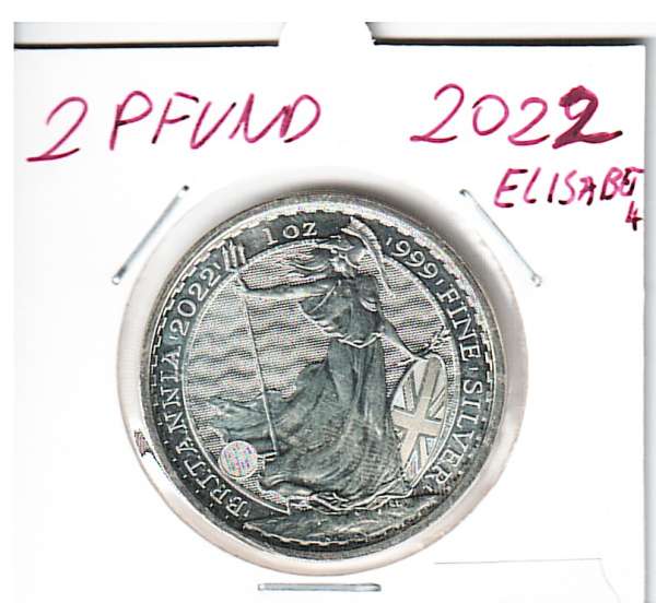 2 Pounds 2022 - Britannia - 1 Oz Silber Great Britain Elizabeth
