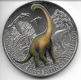 3 Euro 2021 Argentinosaurus huinculensis Super Saurier Österreich
