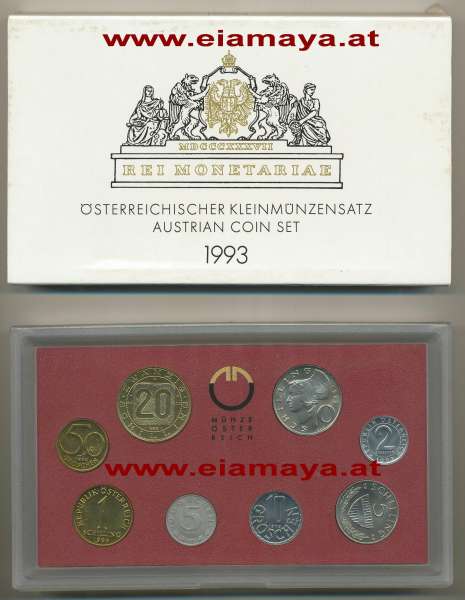 1993 Jahressatz Kursmünzensatz KMS Mintset