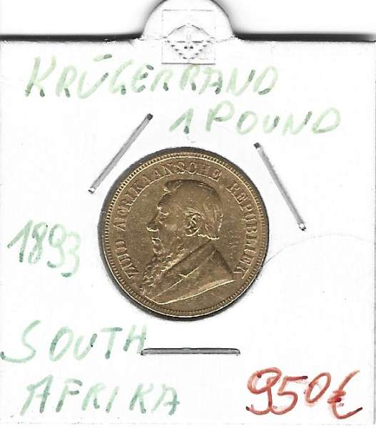 Rand Südafrika 1 Pound Gold 1893