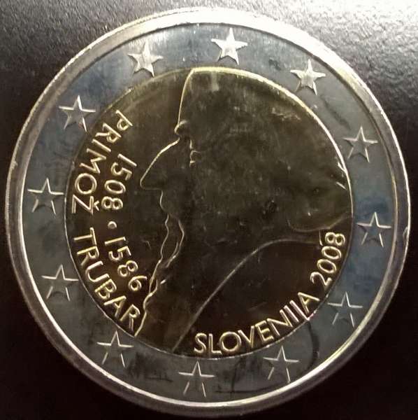 2 Euro Slowenien 2008 Primoz Trubar