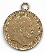5 Mark 1877c Wilhelm I-1861-1888 gehenkelt