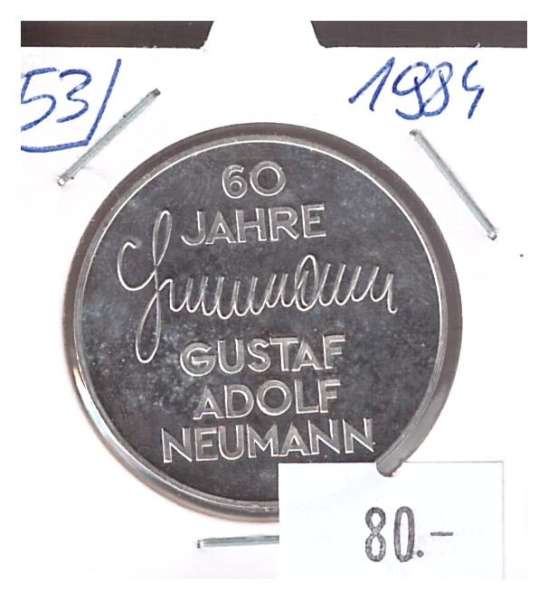 Nr. 053 60 Jahre G.A.Neumann 1984 Silber Casino Jeton 200 Schilling