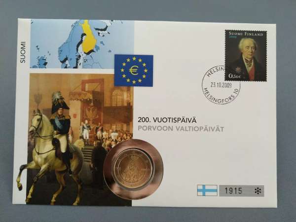 2 Euro Numisbrief Finnland - 200. Jahrestag der Autonomie 2009
