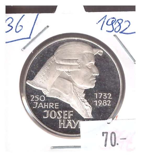Nr. 036 250 Jahre Josef Haydn 1982 Silber Casino Jeton 200 Schilling