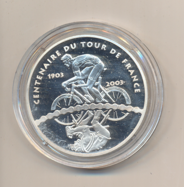 1 1/2 Euro 2003 100 Jahre Tour de France Silber PP Frankreich