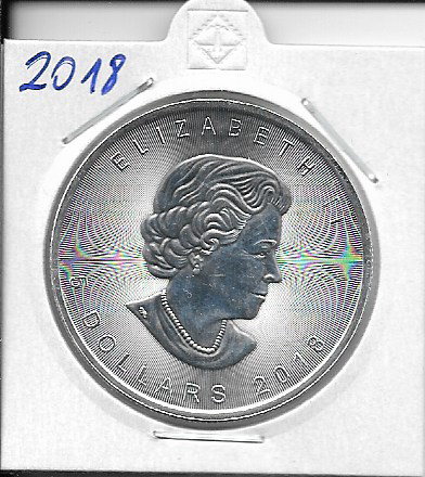5 DOLLAR 2018 Canada Maple Leaf Silber 1 Unze