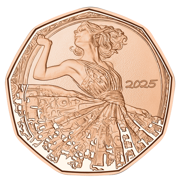 5 Euro 2025 Kupfer Neujahrsmünze Tanz dich frei