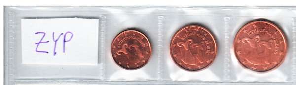 1,2+5 Cent Zypern 2008