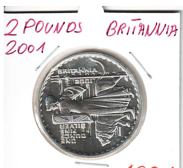 2 Pounds 2001 - Britannia - 1 Oz Silber Great Britain