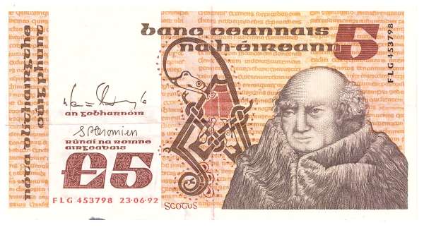 Irland -5 Pfund 1976-93 Gebraucht Pi.71