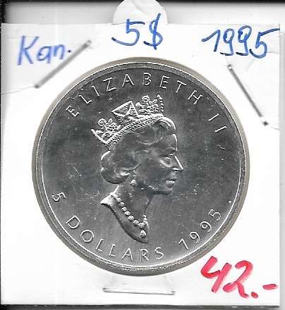 5 DOLLAR 1995 Canada Maple Leaf Silber 1 Unze