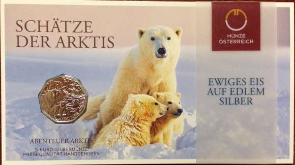 5 Euro 2014 Abenteuer Arktis HgH Silber Ag
