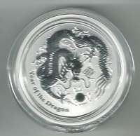 1/2 unze  Silber Year of the Dragon Australien 50 Cents  2012 1/2 unze  Silber Year of the Dragon Australien 50 Cents  2012