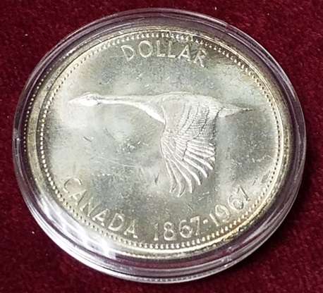 1 DOLLAR 1967 Canada Gans 1867-1967 SILBER KANADA