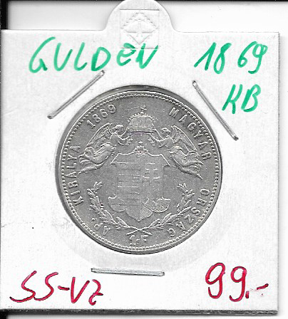 1 Gulden Forint 1869 KB Silber Franz Joseph