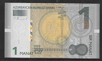 Azerbaycan – 1 Manat (2009) (P.31) Erh. UNC