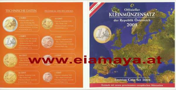 2008 offizieller Kursmünzensatz KMS Mintset