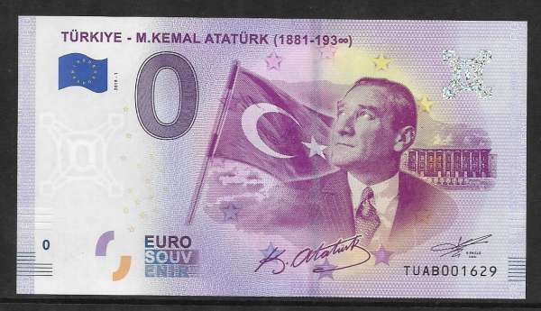 Türkiye M.Kemal Atatürk - Unc 0 Euro Schein 2019-1