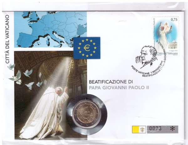 2 Euro Numisbrief Vatikan 2011
