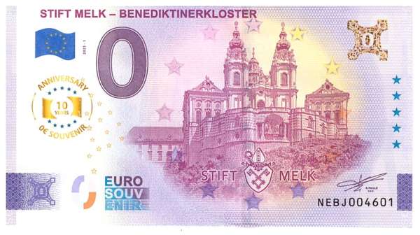 ANK.Nr. Stift Melk Benedikterkloster 0 Euro Schein 2025-1 Anniversary